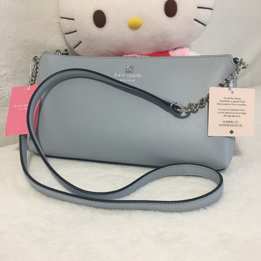 Kate Spade Sawyer Street Declan Leather Rainy Blue - Picture 2 of 8